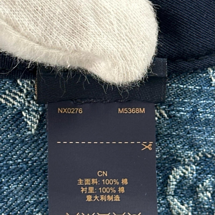 極美品▲LOUIS VUITTON ルイヴィトン M5368M ボブ・モノグラム デニム バケットハット インディゴ イタリア製 正規品 レディース 箱付き