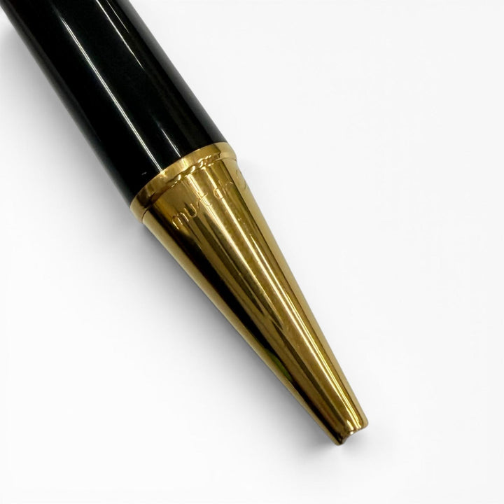 美品▼Cartier カルティエ トリニティ ツイスト式 ボールペン ブラック ゴールド フランス製 メンズ 筆記確認済み