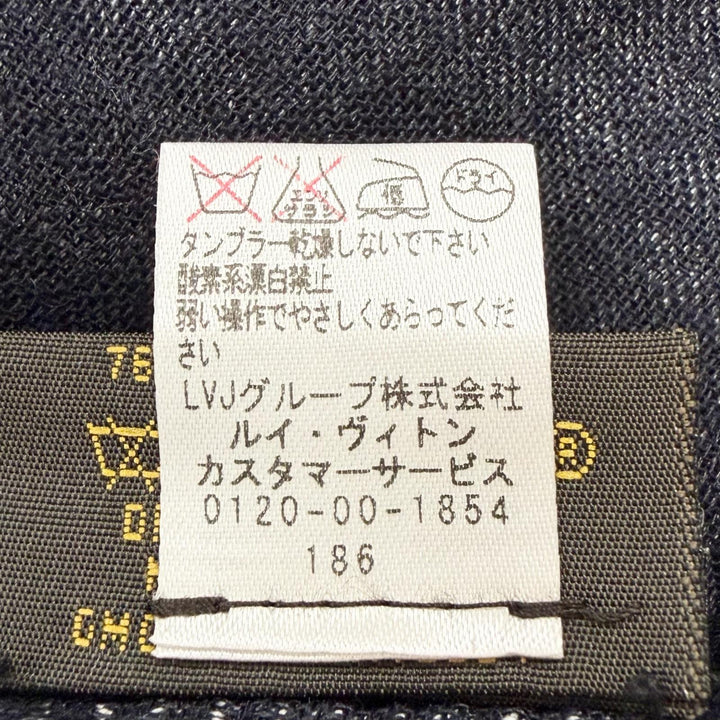 美品□LOUIS VUITTON ルイヴィトン M75354 エトール モノグラム シルク混 大判ストール ショール マフラー ブラック系 イタリア製 正規品