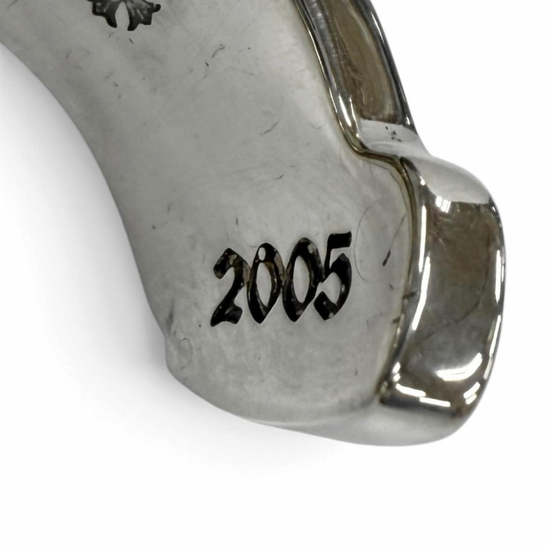 美品★CHROME HEARTS クロムハーツ JP22号相当 L LG SCROLL LABEL ラージスクロールラベル 925 リング 指輪 シルバー 重量19.8g メンズ