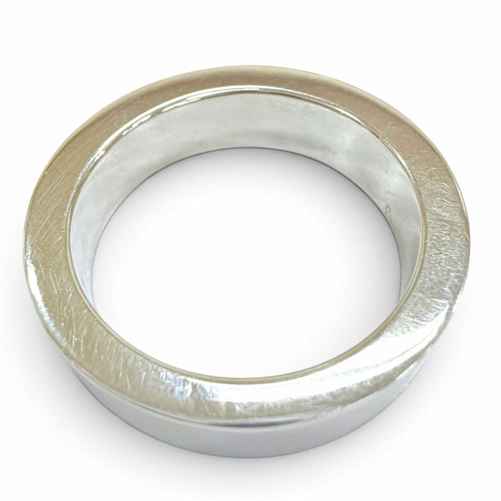 極美品☆CHROME HEARTS クロムハーツ 925 SPACER PLN 6mm スペーサープレーン リング 指輪 シルバー JP23号相当 重量12.6g メンズ
