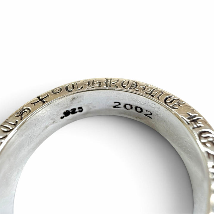 極美品☆CHROME HEARTS クロムハーツ 925 SPACER PLN 6mm スペーサープレーン リング 指輪 シルバー JP23号相当 重量12.6g メンズ