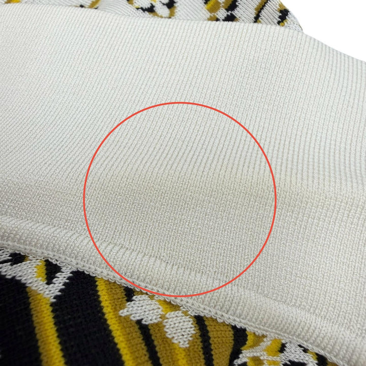 美品☆LOUIS VUITTON ルイヴィトン 23SS パイソンエフェクトモノグラムポロトップ シルク 半袖ニット ホワイト系 XS イタリア製 正規品