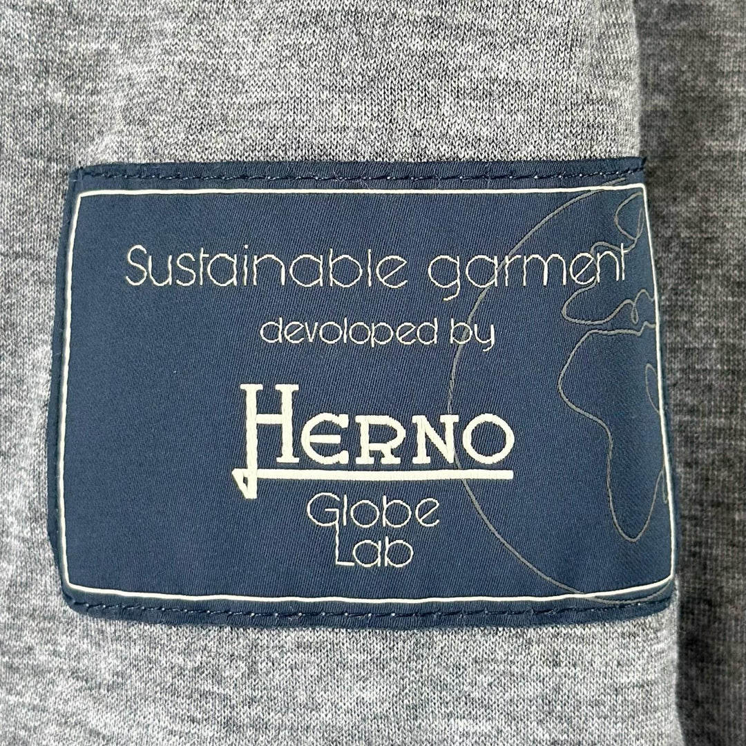 極美品▲Herno ヘルノ 24SS GI000379U スタンドカラー ダブルジップ パッカブル ナイロン ベスト グレー 46 正規品 メンズ