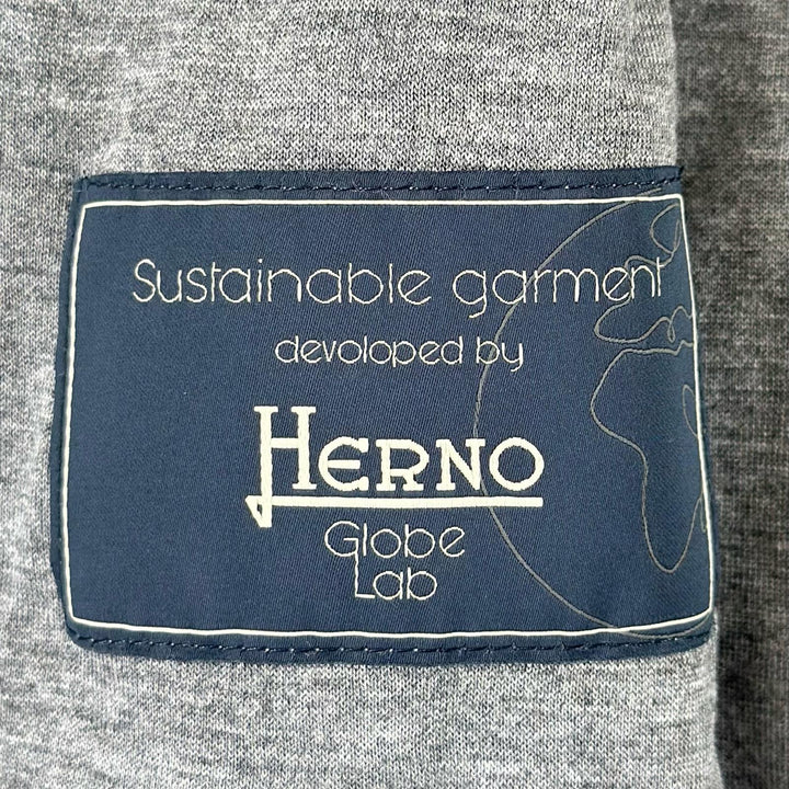 極美品▲Herno ヘルノ 24SS GI000379U スタンドカラー ダブルジップ パッカブル ナイロン ベスト グレー 46 正規品 メンズ