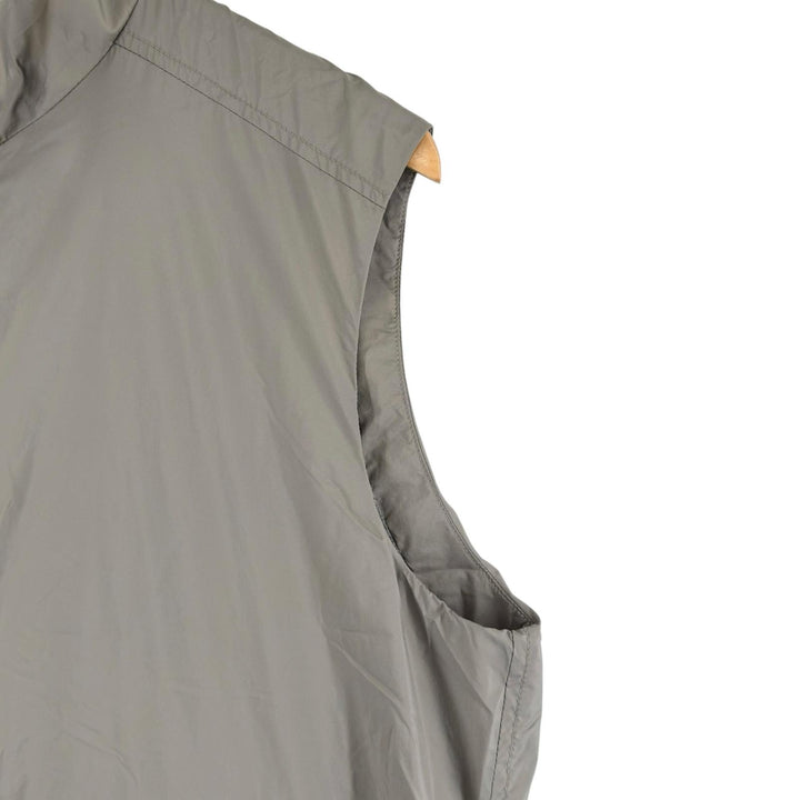 極美品▲Herno ヘルノ 24SS GI000379U スタンドカラー ダブルジップ パッカブル ナイロン ベスト グレー 46 正規品 メンズ