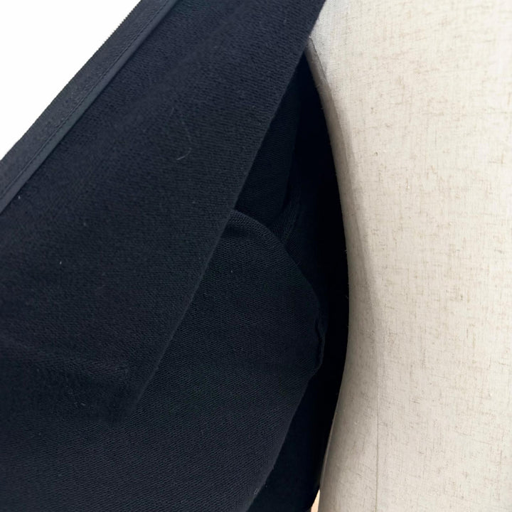 美品□PRADA プラダ UJL203 Re-Nylon コットン 素材切り替え ロゴプリント ジップアップパーカー フーディー ブラック L 正規品 メンズ