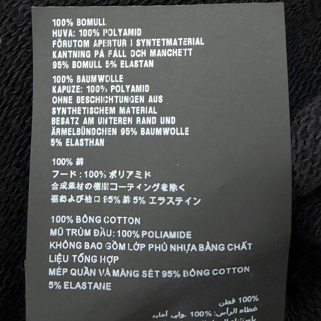 美品□PRADA プラダ UJL203 Re-Nylon コットン 素材切り替え ロゴプリント ジップアップパーカー フーディー ブラック L 正規品 メンズ