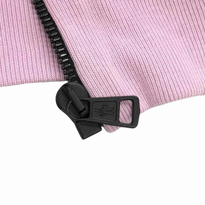 美品★モンクレールジーニアス7 ヒロシフジワラ 2022年製 H209U8G00003 コットン100% ロゴワッペン付 ZIP UP パーカー ピンク S 正規品