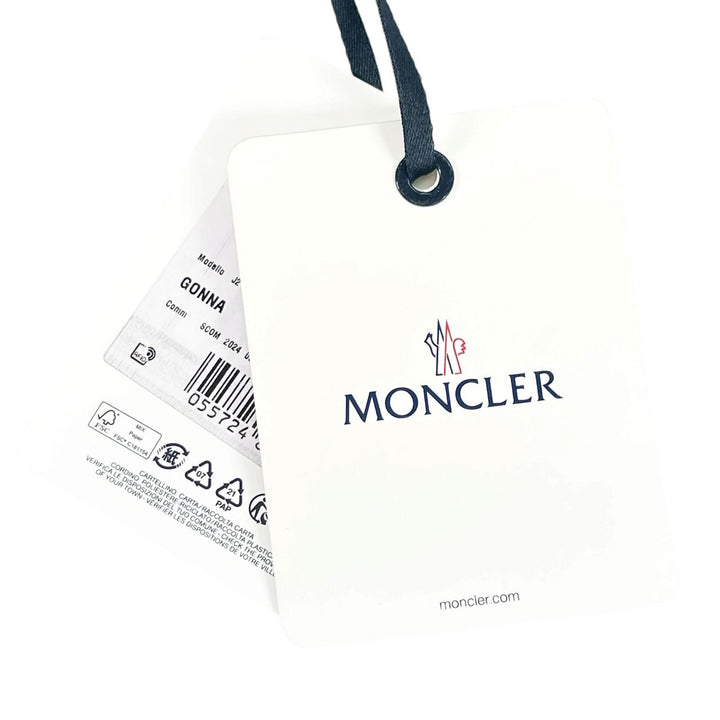 極美品▲MONCLER モンクレール 2024年製 GONNA ロゴワッペン フレアミニ スカート ブラック S イタリア製 正規品 レディース