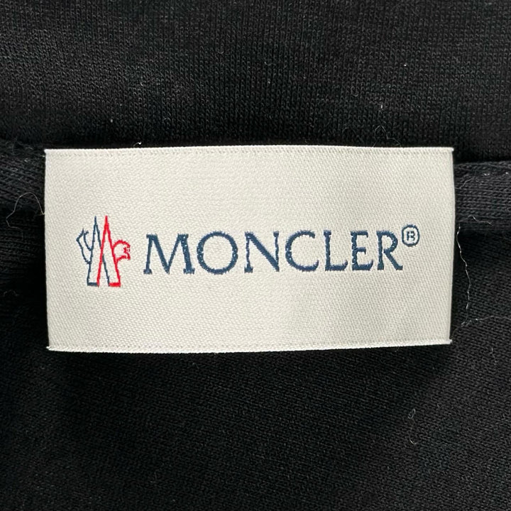 極美品▲MONCLER モンクレール 2024年製 GONNA ロゴワッペン フレアミニ スカート ブラック S イタリア製 正規品 レディース