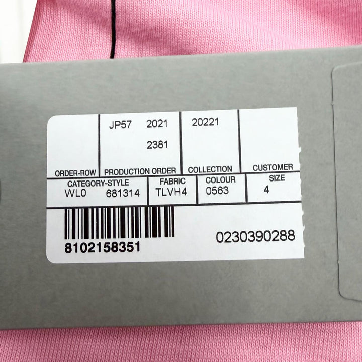 未使用品□BALENCIAGA バレンシアガ 22SS 681314 ラインストーン ギャザー オーバーサイズ 半袖Ｔシャツ カットソー ピンク 4 メンズ