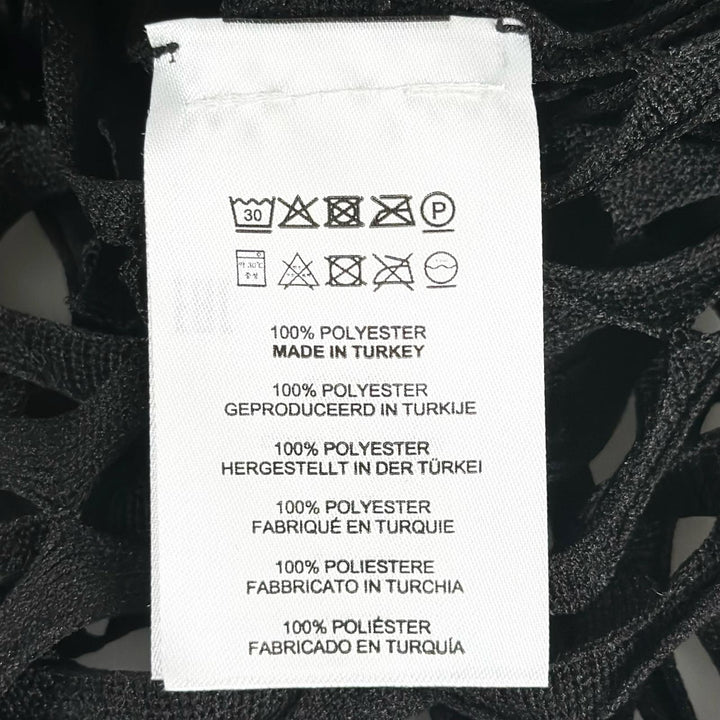 極美品▲DRIES VAN NOTEN ドリスヴァンノッテン メッシュ フィッシュネット ワンピース ブラック S トルコ製 正規品 レディース