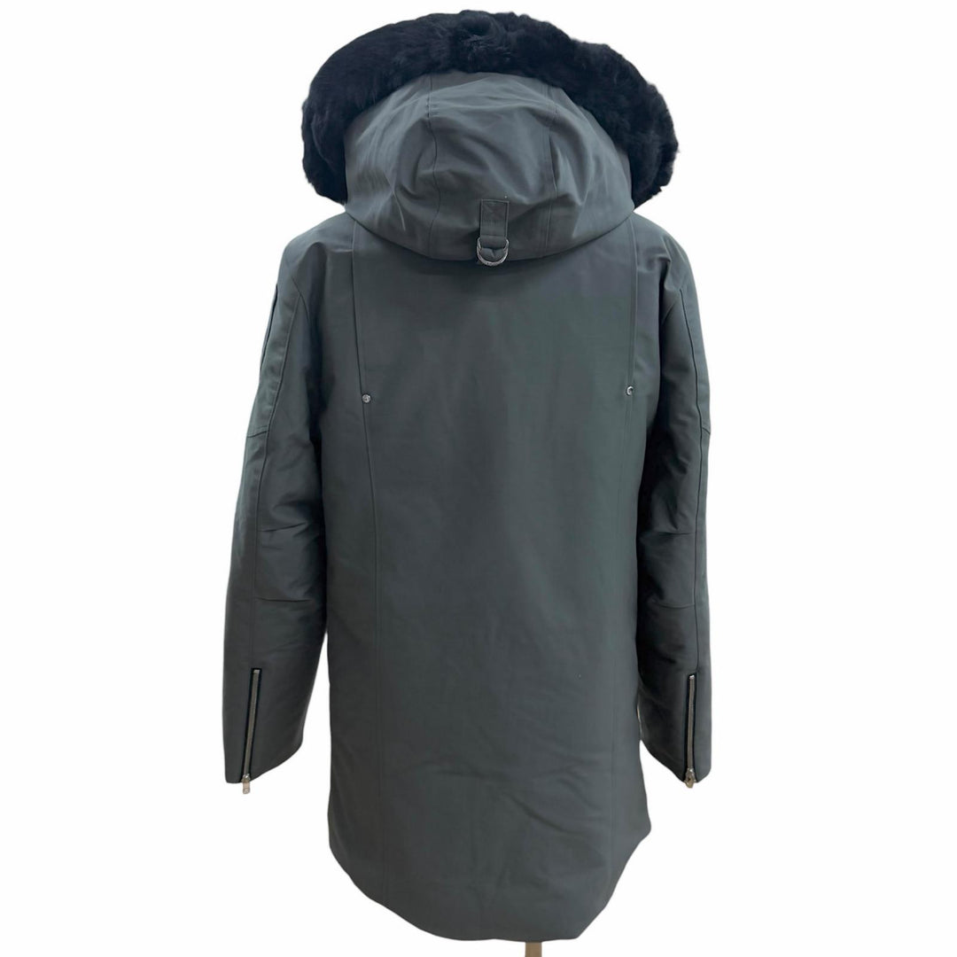 未使用品□MOOSE KNUCKLES ムースナックルズ M32MP261S Stirling Parka フーデッド ダウンジャケット カーキ系 S メンズ ハンガー付き
