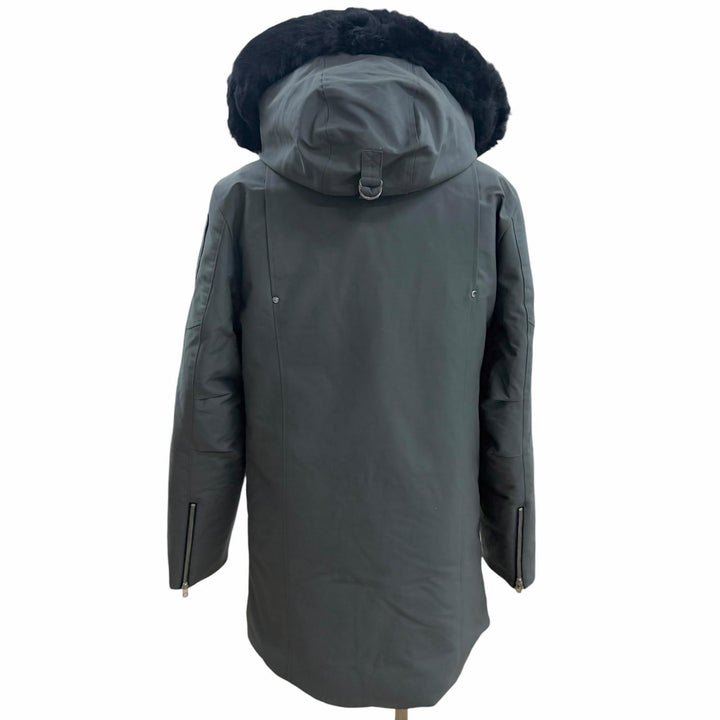 未使用品□MOOSE KNUCKLES ムースナックルズ M32MP261S Stirling Parka フーデッド ダウンジャケット カーキ系 S メンズ ハンガー付き