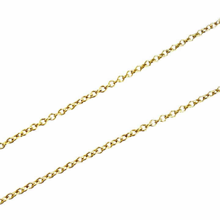 美品△TIFFANY&amp;Co. ティファニー バイザヤード 1Pダイヤモンド ネックレス 750 YG 直径約3.32mm 約0.05ct イエローゴールド 重量1.82g