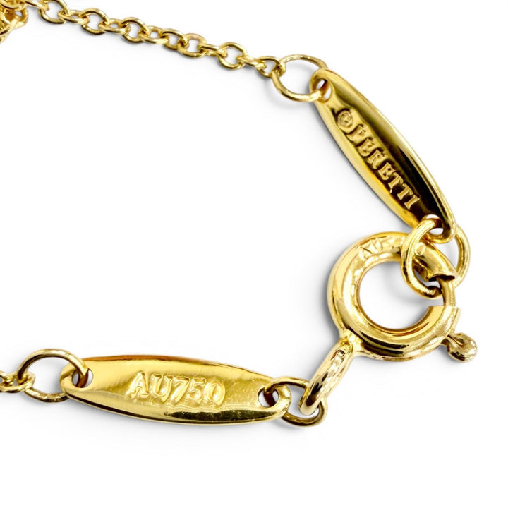 美品△TIFFANY&amp;Co. ティファニー バイザヤード 1Pダイヤモンド ネックレス 750 YG 直径約3.32mm 約0.05ct イエローゴールド 重量1.82g