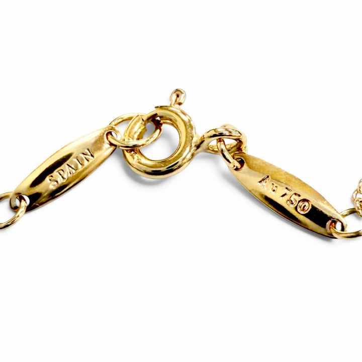 極美品△TIFFANY&amp;Co. ティファニー バイザヤード 1Pダイヤモンド 約0.14ct ネックレス 750(PG) 直径約4.6mm 22年5月購入 重量2.33g 箱付