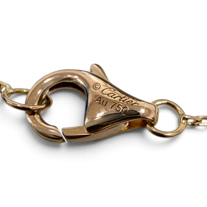 美品□Cartier カルティエ ベビートリニティ 1Pルビー AU750(YG PG WG) ネックレス アクセサリー ピンクゴールド 重量2.72g レディース
