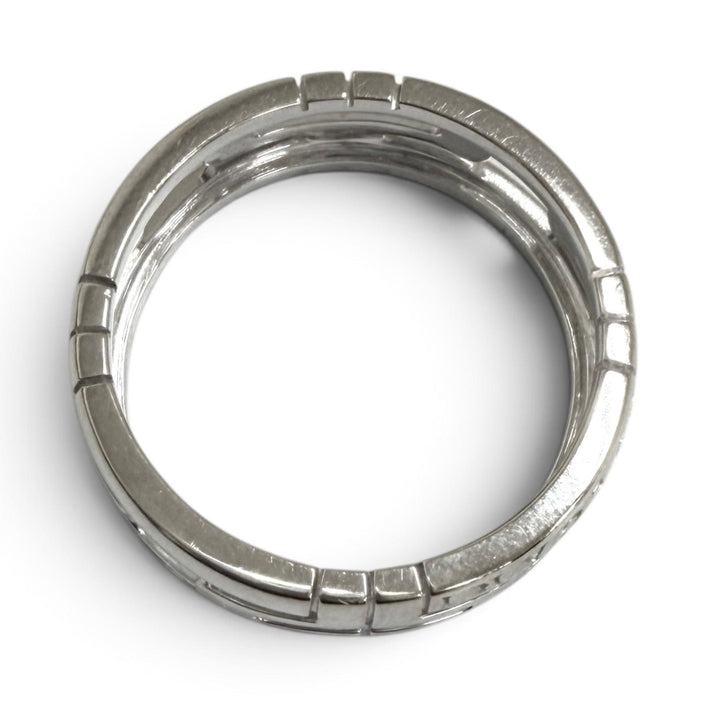 極美品□BVLGARI ブルガリ パレンテシ オープンワーク リング 750 EELYC8 指輪 ホワイトゴールド 63(JP23号) イタリア製 8.03g メンズ