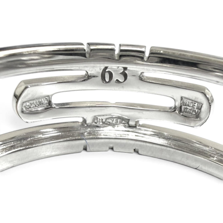 極美品□BVLGARI ブルガリ パレンテシ オープンワーク リング 750 EELYC8 指輪 ホワイトゴールド 63(JP23号) イタリア製 8.03g メンズ