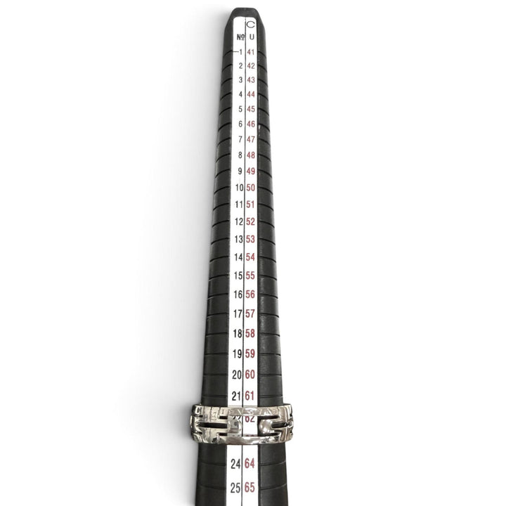 極美品□BVLGARI ブルガリ パレンテシ オープンワーク リング 750 EELYC8 指輪 ホワイトゴールド 63(JP23号) イタリア製 8.03g メンズ