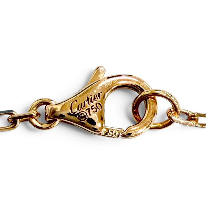 極美品△Cartier カルティエ WR0551 トリニティ ダイヤモンド5P ネックレス ミディアム 750(YG×PG×WG) ペンダント 重量9.13g レディース