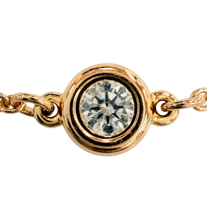 美品◇TIFFANY&amp;Co. ティファニー バイザヤード エルサペレッティ 750(PG) ダイヤ1P 約0.1ct 直径約4.55mm ブレスレット 重量1.34g