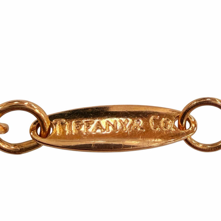 美品◇TIFFANY&amp;Co. ティファニー バイザヤード エルサペレッティ 750(PG) ダイヤ1P 約0.1ct 直径約4.55mm ブレスレット 重量1.34g