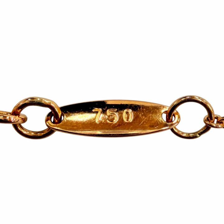 美品◇TIFFANY&amp;Co. ティファニー バイザヤード エルサペレッティ 750(PG) ダイヤ1P 約0.1ct 直径約4.55mm ブレスレット 重量1.34g