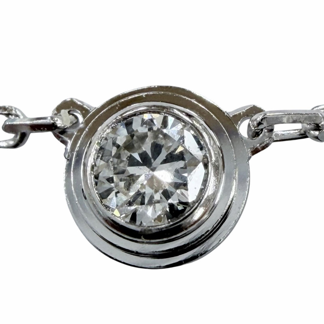 美品◇Cartier カルティエ CPC002 ダムール SM ダイヤモンド1P 750(WG) 枠直径4.3mm ネックレス ホワイトゴールド 重量2.93g レディース