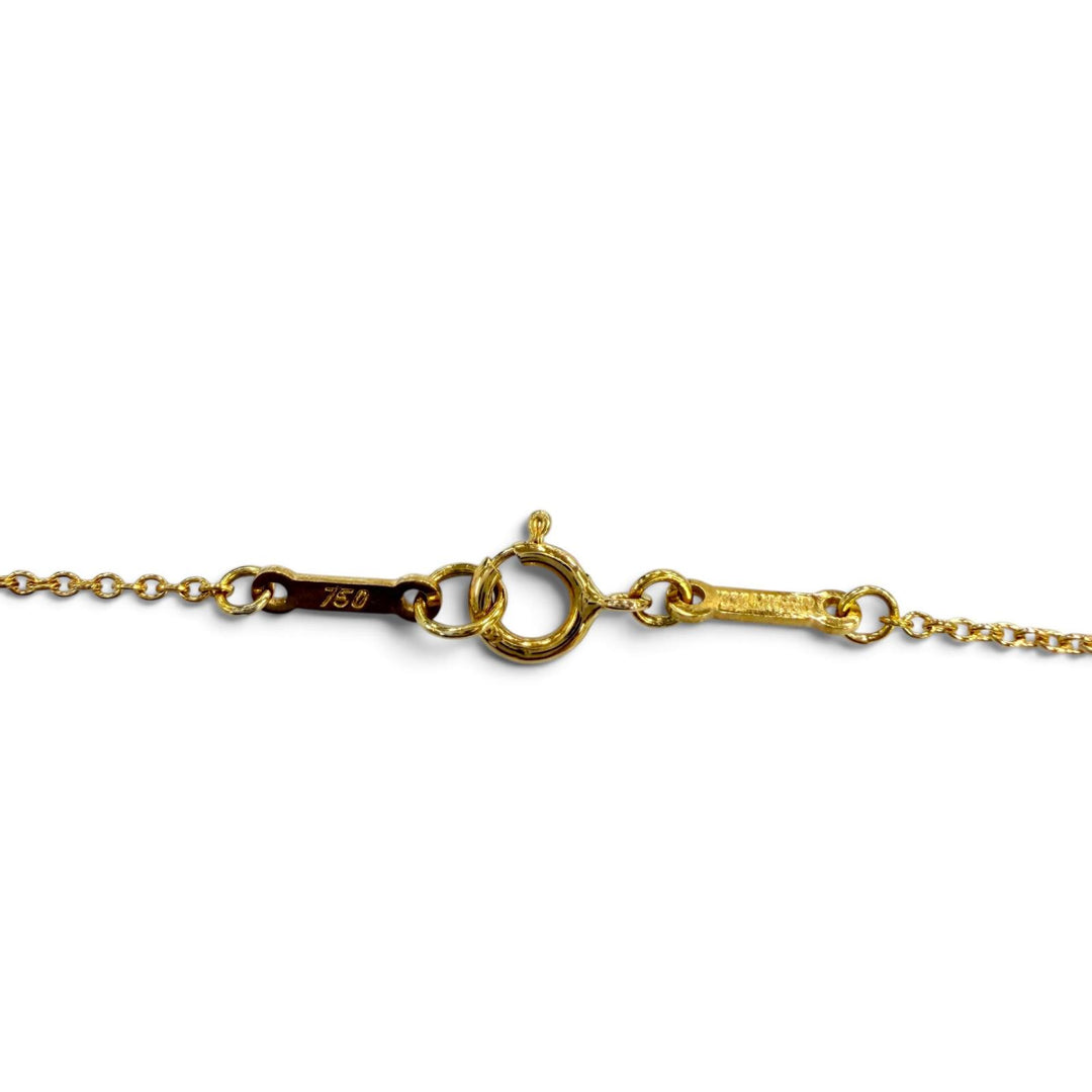 極美品☆TIFFANY&amp;Co. ティファニー エルサペレッティ オープンハート ペンダント 750(YG) ネックレス イエローゴールド 重量9.8g