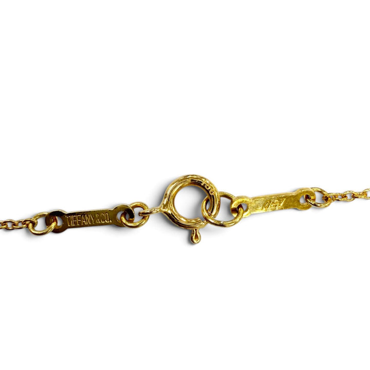 極美品☆TIFFANY&amp;Co. ティファニー エルサペレッティ オープンハート ペンダント 750(YG) ネックレス イエローゴールド 重量9.8g