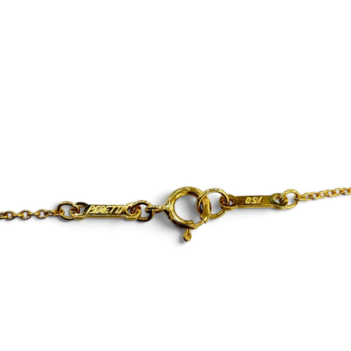 極美品☆TIFFANY&amp;Co. ティファニー エルサペレッティ オープンハート ペンダント 750(YG) ネックレス イエローゴールド 重量9.8g