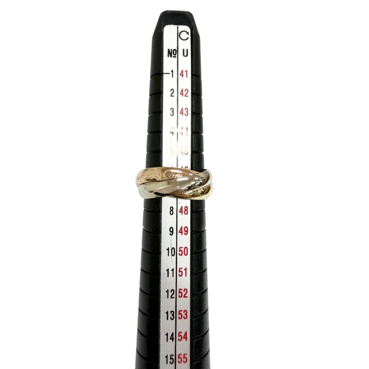 極美品□Cartier カルティエ トリニティ クラシック 750(YG PG WG) リング 指輪 ホワイトゴールド ピンクゴールド 47(JP7号) 6.4g