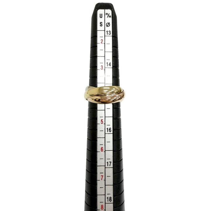 極美品□Cartier カルティエ トリニティ クラシック 750(YG PG WG) リング 指輪 ホワイトゴールド ピンクゴールド 47(JP7号) 6.4g