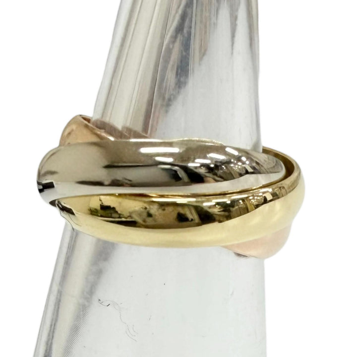 極美品□Cartier カルティエ トリニティ クラシック 750(YG PG WG) リング 指輪 ホワイトゴールド ピンクゴールド 47(JP7号) 6.4g