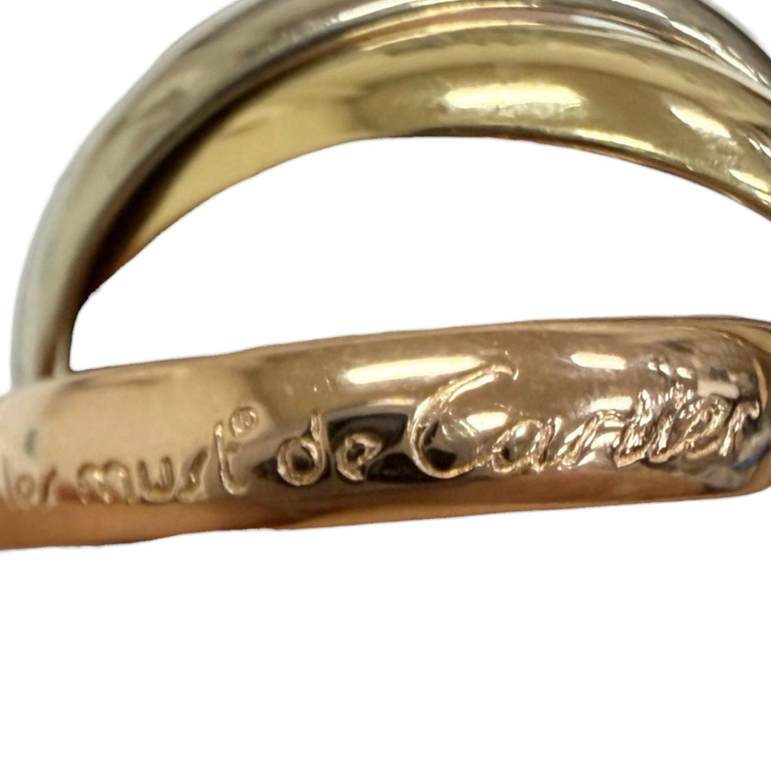 極美品□Cartier カルティエ トリニティ クラシック 750(YG PG WG) リング 指輪 ホワイトゴールド ピンクゴールド 47(JP7号) 6.4g
