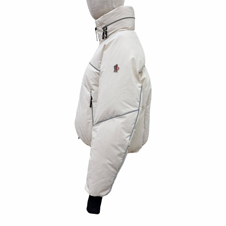 美品☆MONCLER GRENOBLE モンクレール グルノーブル 24-25AW J20981A00010 KLAIS ダウンジャケット アイボリー 1 正規品 レディース