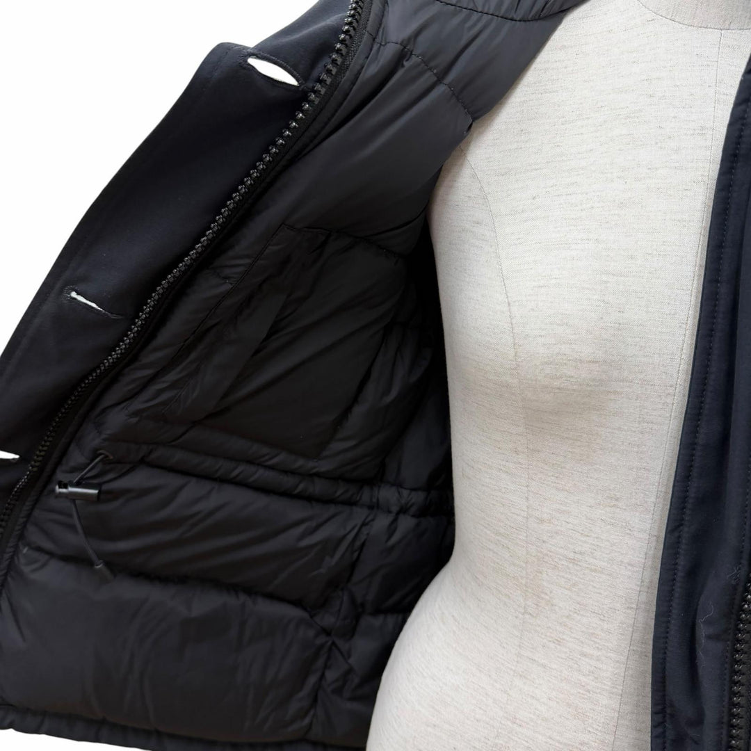 美品★CANADA GOOSE カナダグース 2300JL CHARLOTTE PARKA ファー・フード・ロゴワッペン付 ダウンジャケット ネイビー XS 正規品