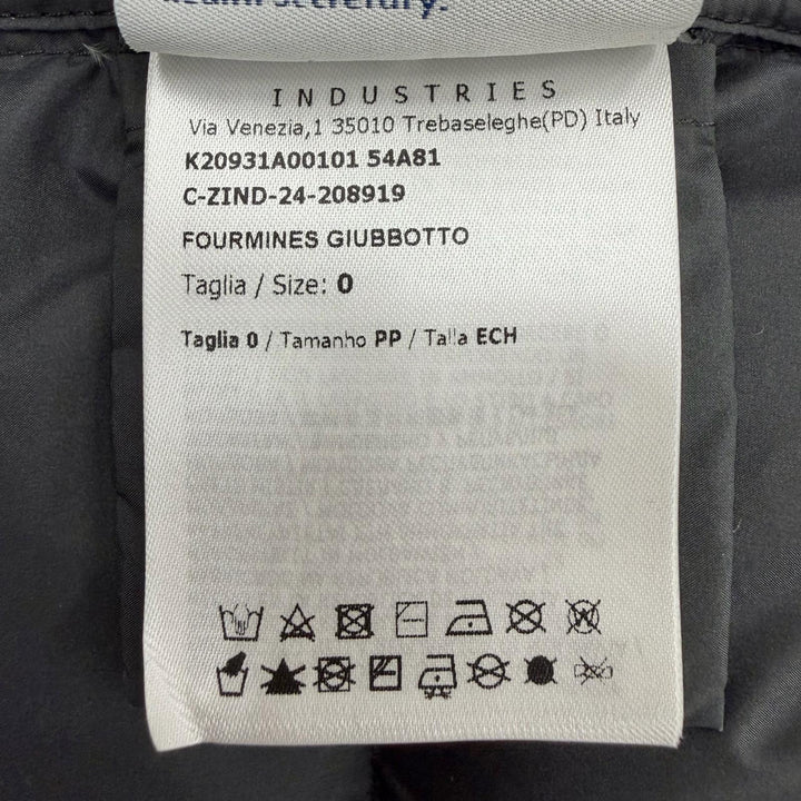 美品◇MONCLER モンクレール 24-25AW K20931A00101 FOURMINES ロゴワッペン フード付 ダウンジャケット ブラック 0 正規品 レディース