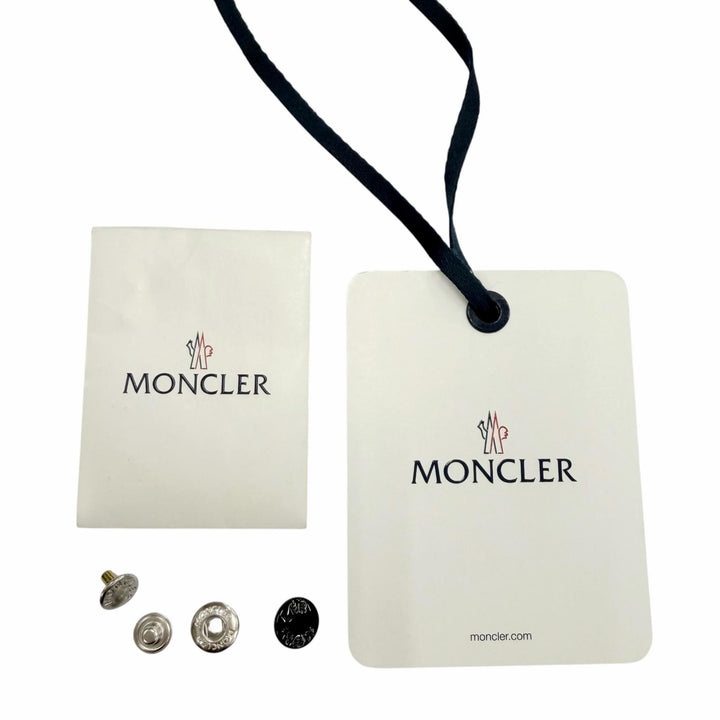 美品◇MONCLER モンクレール 24-25AW K20931A00101 FOURMINES ロゴワッペン フード付 ダウンジャケット ブラック 0 正規品 レディース