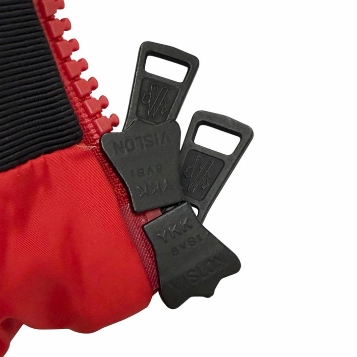 美品□MONCLER モンクレール MONTCLAR GIUBBOTTO フードロゴ刺繍 エンブロイダリー ダウンジャケット レッド 2 ブルガリア製 正規品