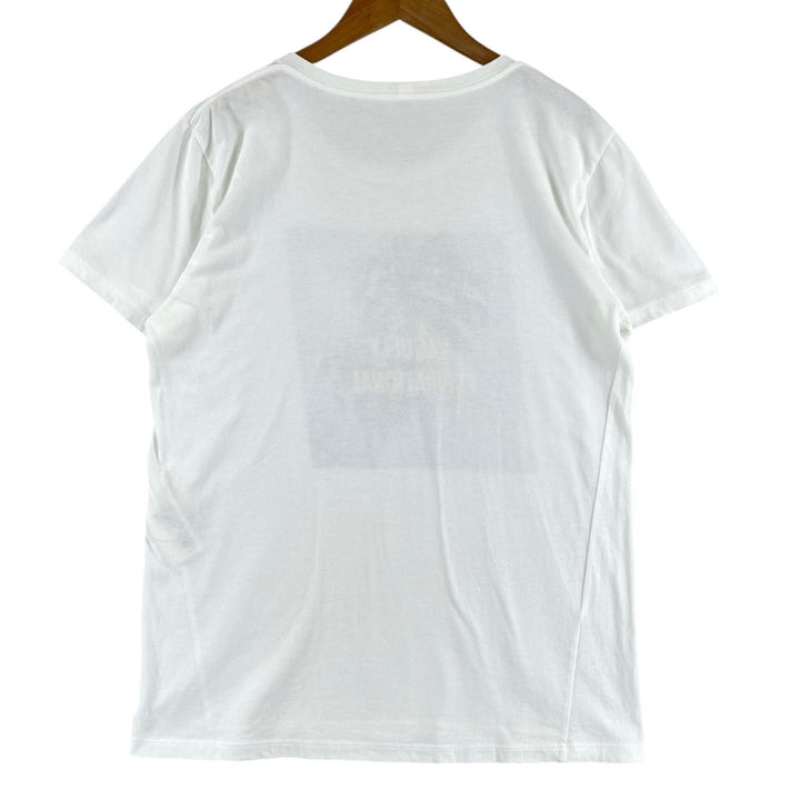 美品▲CELINE セリーヌ 20SS 2X309812I コットン100% デイヴィッドクラマー 半袖Ｔシャツ ホワイト S イタリア製 正規品 メンズ