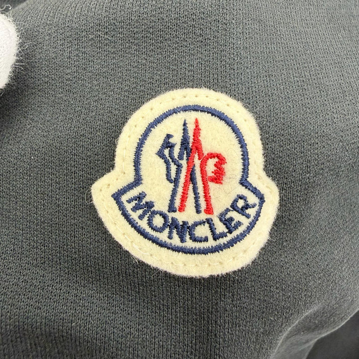 美品☆MONCLER モンクレール 2023年製 I20938I00012 VESTITO コットン ロゴワッペン付 長袖 ワンピース ブラック XS 正規品 レディース