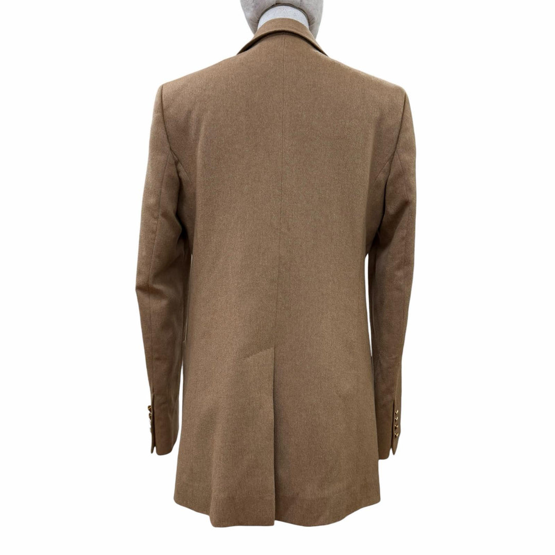 美品☆Max Mara マックスマーラ 2024年製 BLASY キャメル100％ ロゴボタン付 ジャケット キャメル 40 イタリア製 正規品 レディース