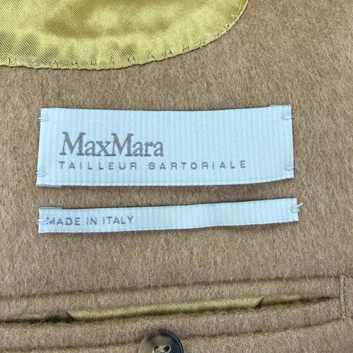 美品☆Max Mara マックスマーラ 2024年製 BLASY キャメル100％ ロゴボタン付 ジャケット キャメル 40 イタリア製 正規品 レディース