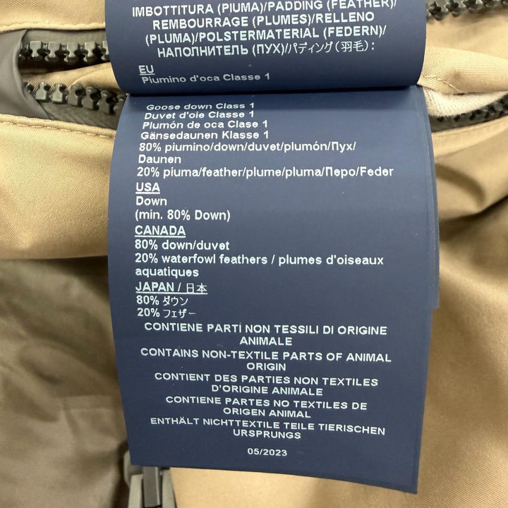 美品☆Herno ヘルノ 2023年製 PI079DL ラミナー GORE-TEX フード付 ZIP UP ダウンジャケット ダウンコート ベージュ系 46 正規品