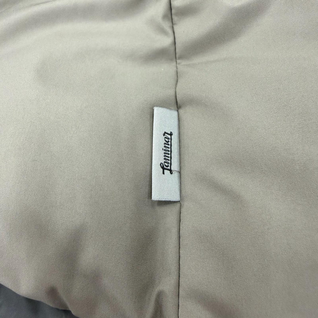 美品☆Herno ヘルノ 2023年製 PI079DL ラミナー GORE-TEX フード付 ZIP UP ダウンジャケット ダウンコート ベージュ系 46 正規品