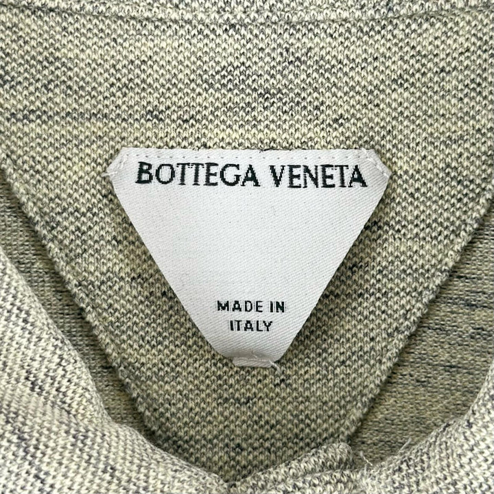 美品▲BOTTEGAVENETA ボッテガヴェネタ 25SS 820677 コットン100％ メランジ 半袖ポロシャツ グリーン XS イタリア製 正規品 メンズ